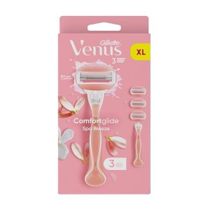 GILLETTE VENUS COMFORTGLIDE SPA BREEZE RASIERER + 3 ERSATZKLINGEN