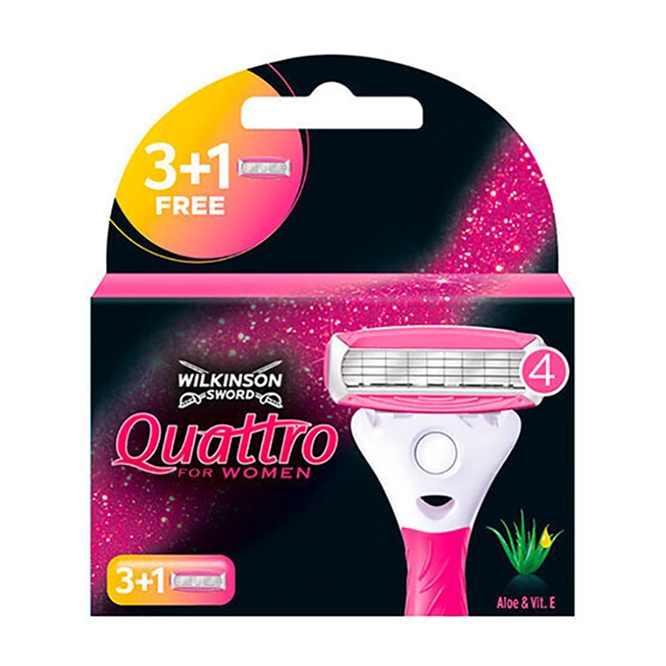 WILKINSON SWORD QUATTRO FOR WOMEN RASIERKLINGEN 3+1