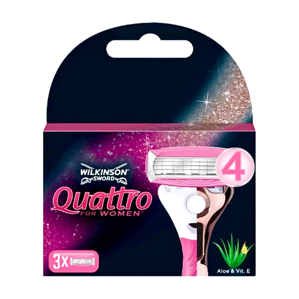 WILKINSON SWORD QUATTRO FOR WOMEN ROSEGOLD RASIERKLINGEN 3ER