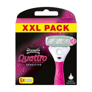WILKINSON SWORD QUATTRO FOR WOMEN SENSITIVE RASIERKLINGEN 6ER