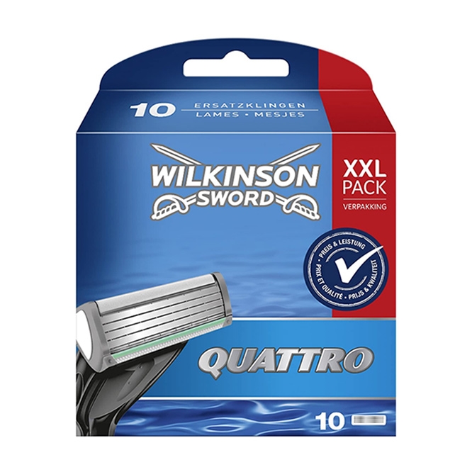 WILKINSON SWORD QUATTRO PLUS RASIERKLINGEN 10ER