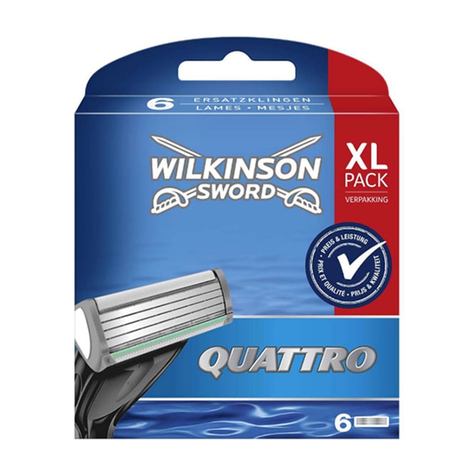 WILKINSON SWORD QUATTRO PLUS RASIERKLINGEN 6ER